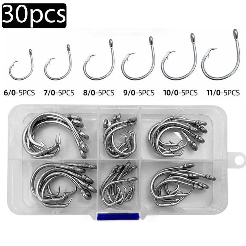30pcs/box Fishing Hooks Stainl - đánh giá và giá Fishing Hook Circle