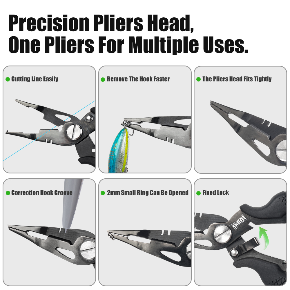 Kingdom Fishing Pliers Multifu - đánh giá và giá Fishing Hook Stainless Steel