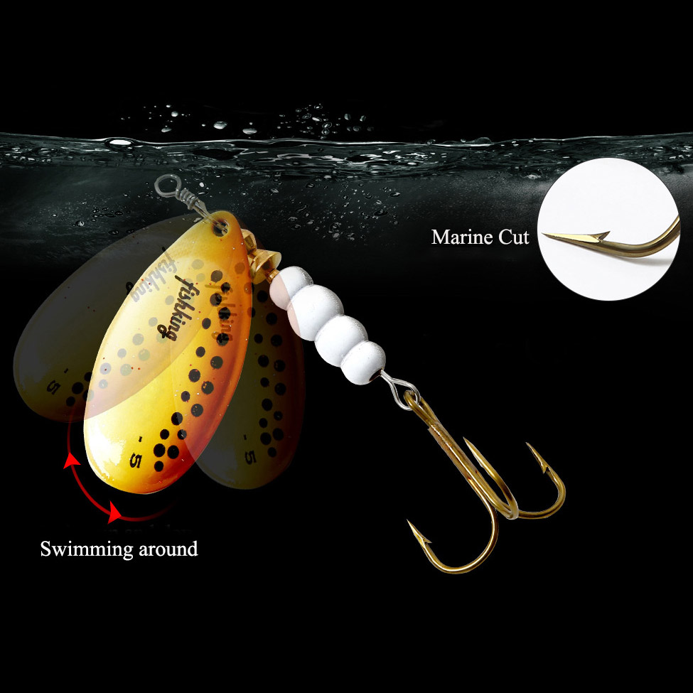 1pcs Spinner Bait 3.9/4.6/7.4/ - đánh giá và giá Fishing Hook Treble