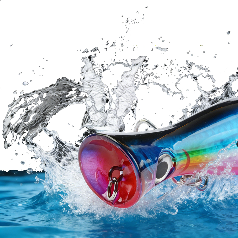 1pc 43g Big Popper Floating Wo - đánh giá và giá Fishing Hook Treble