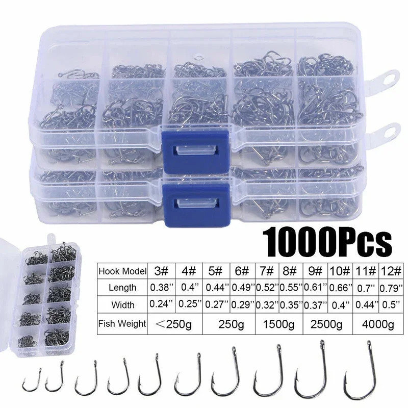 50-1600Pcs/BoxFishing Hooks Ca - đánh giá và giá Fishing Hook Barbless