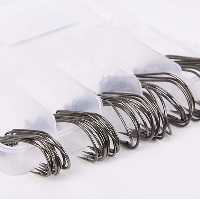 50Pcs/Box High Carbon Steel Fi - đánh giá và giá Fishing Hook Offset