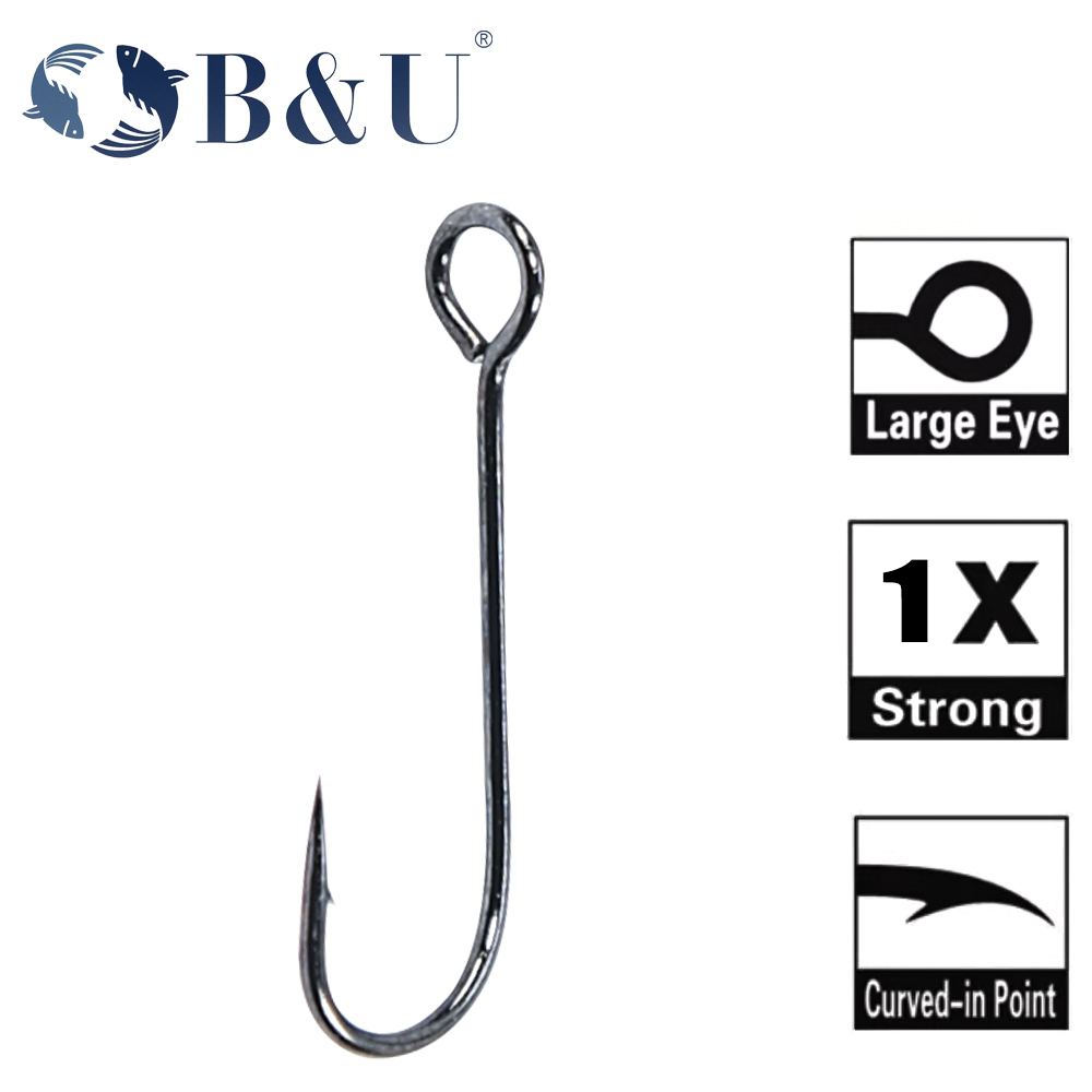 B&U 20pcs Fishing Hook Big Eye - đánh giá và giá Fishing Hook Barbless
